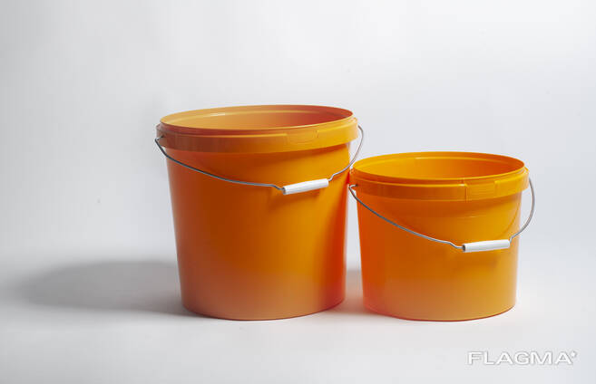 21 L round plastic bucket (container) with lid from manufacturer Prime Box (UA)
