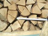 Dry split firewood from oak and birch - photo 1