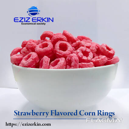 Кукурузные колечки со вкусом клубники